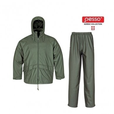 Kostiumas nuo lietaus Pesso 803, tamsiai žalias
