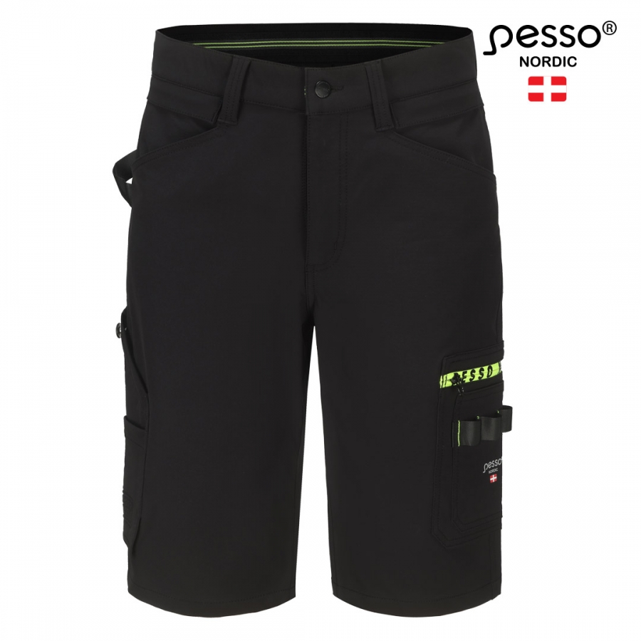 Darbo šortai Pesso Mercury Stretch, juodi